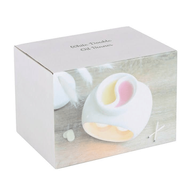 White double wax burner
