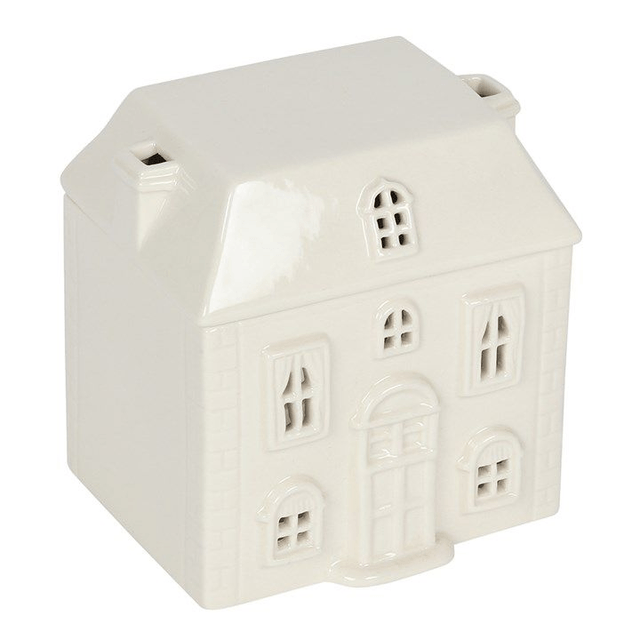 White ceramic house wax burner