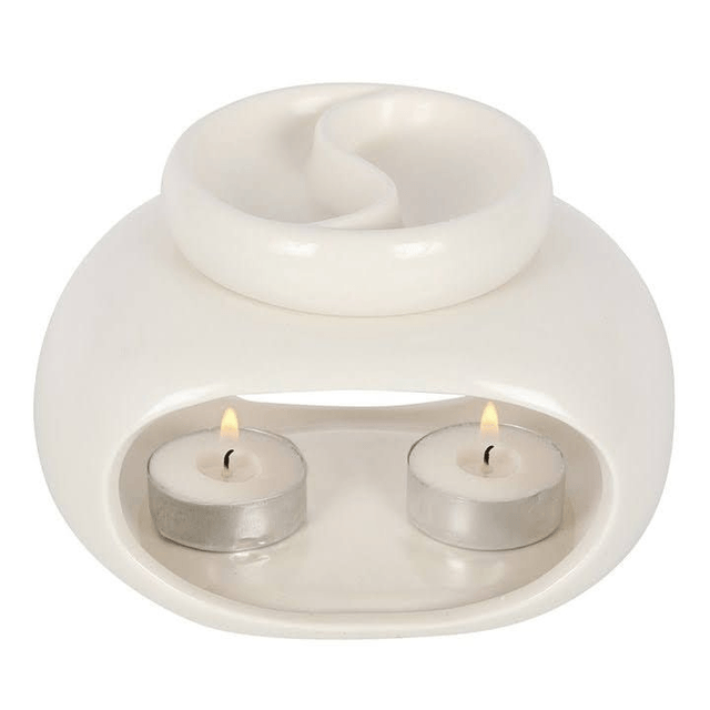 White double wax burner