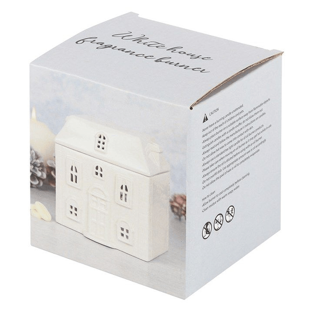 White ceramic house wax burner