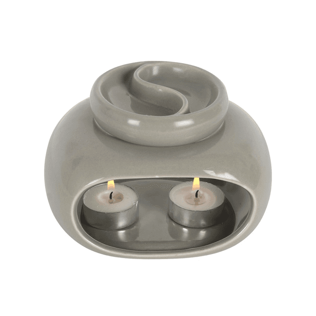 Grey double wax burner 
