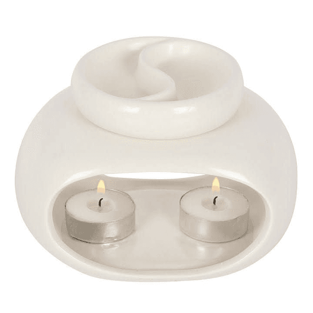 White double wax burner